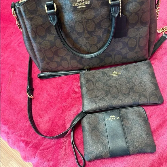 Coach Brown Crossbody Bag with Monogram Print - Picture 2 of 10